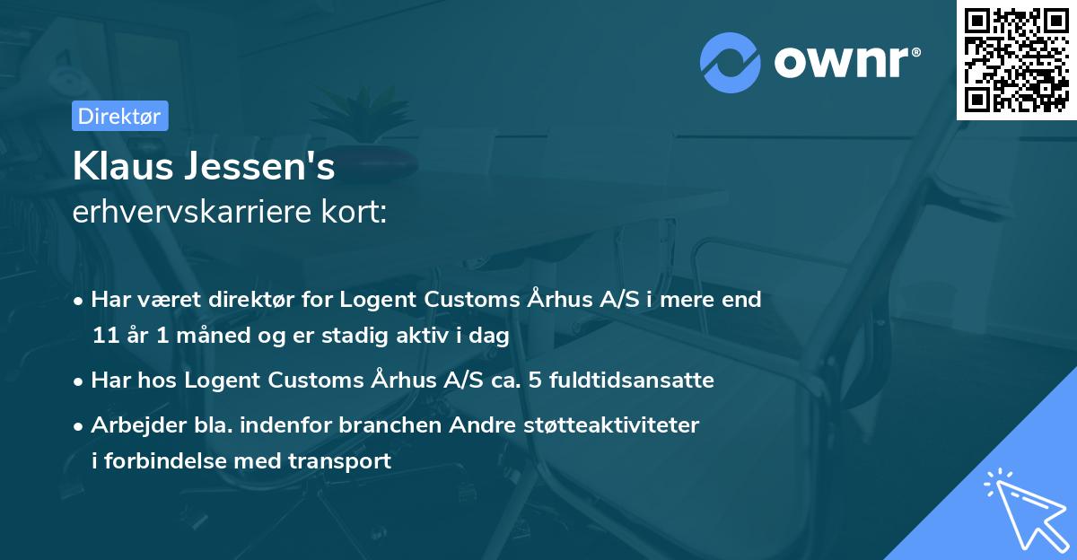 Klaus Jessen's erhvervskarriere kort
