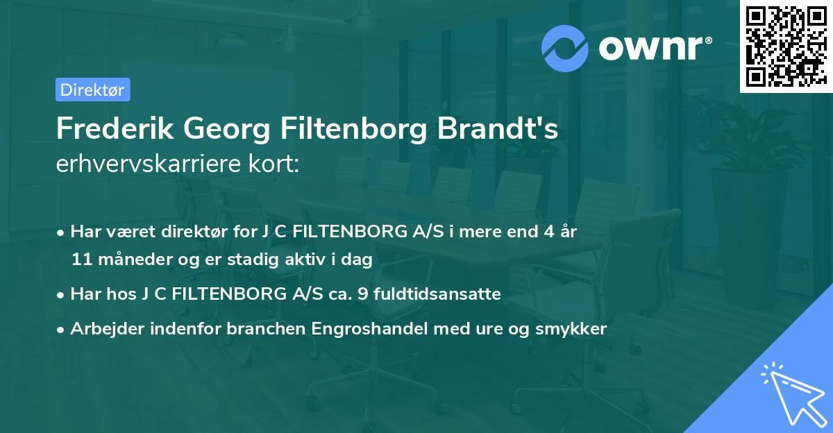 Frederik Georg Filtenborg Brandt's erhvervskarriere kort