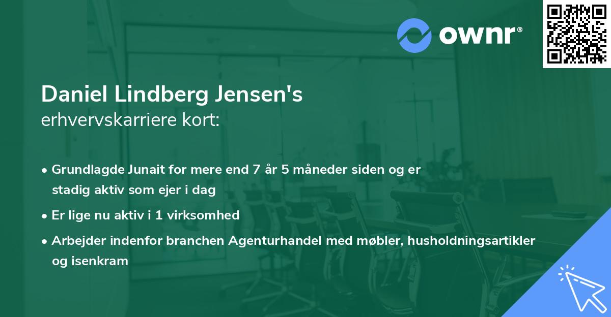 Daniel Lindberg Jensen's erhvervskarriere kort