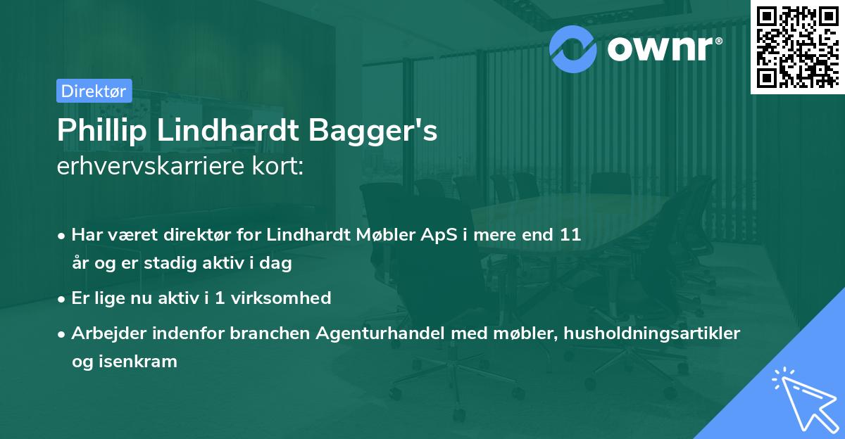 Phillip Lindhardt Bagger's erhvervskarriere kort