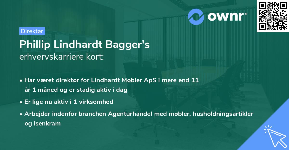 Phillip Lindhardt Bagger's erhvervskarriere kort
