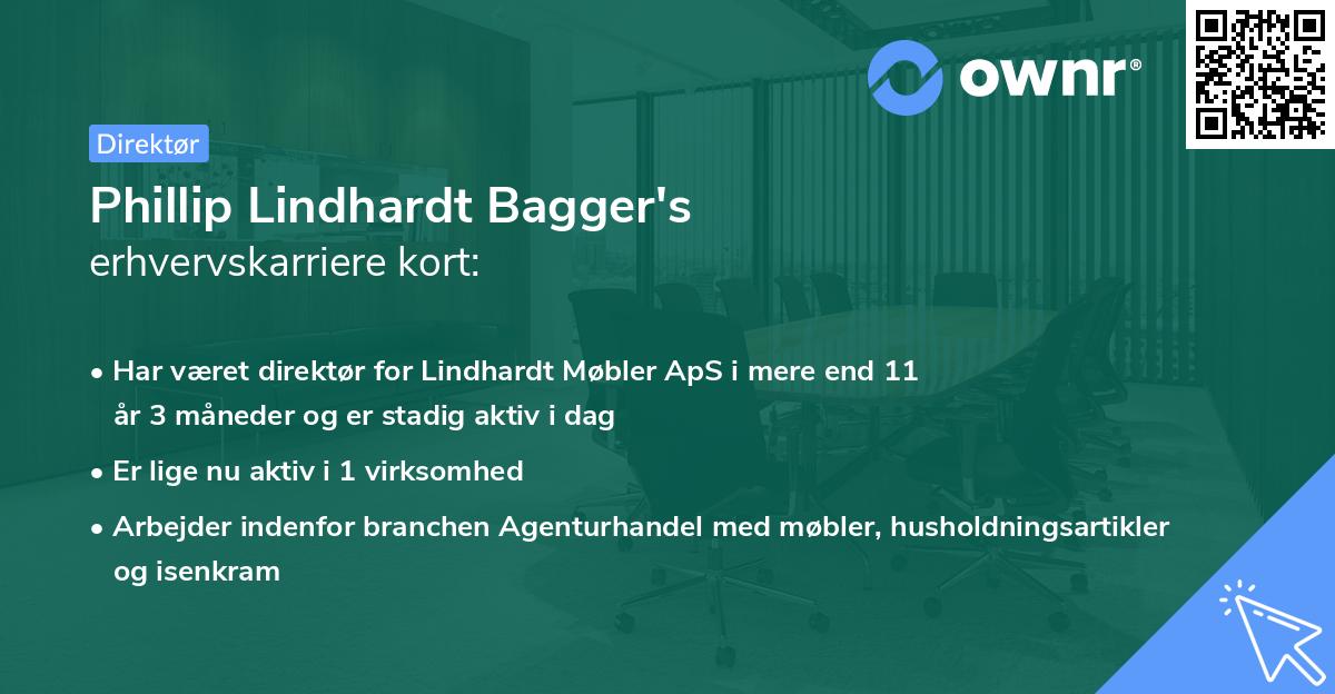 Phillip Lindhardt Bagger's erhvervskarriere kort