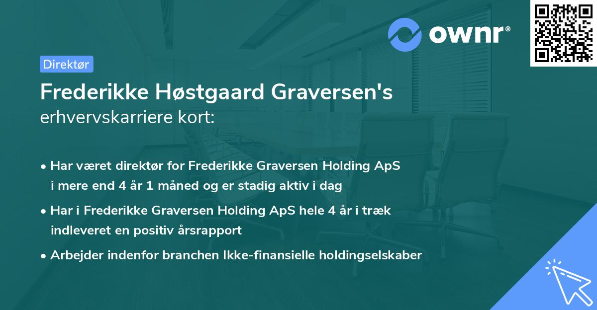 Frederikke Høstgaard Graversen's erhvervskarriere kort