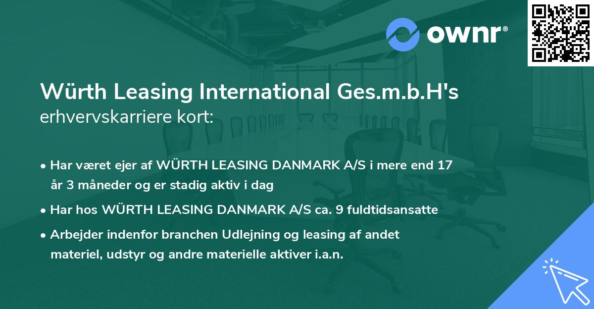 Würth Leasing International Ges.m.b.H's erhvervskarriere kort