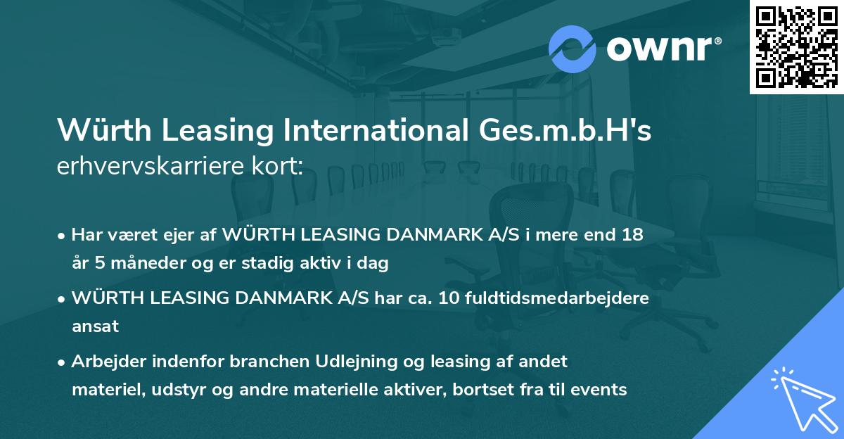 Würth Leasing International Ges.m.b.H's erhvervskarriere kort