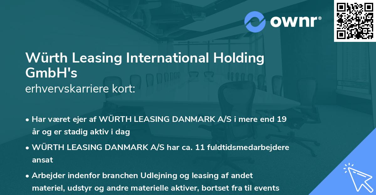 Würth Leasing International Holding GmbH's erhvervskarriere kort