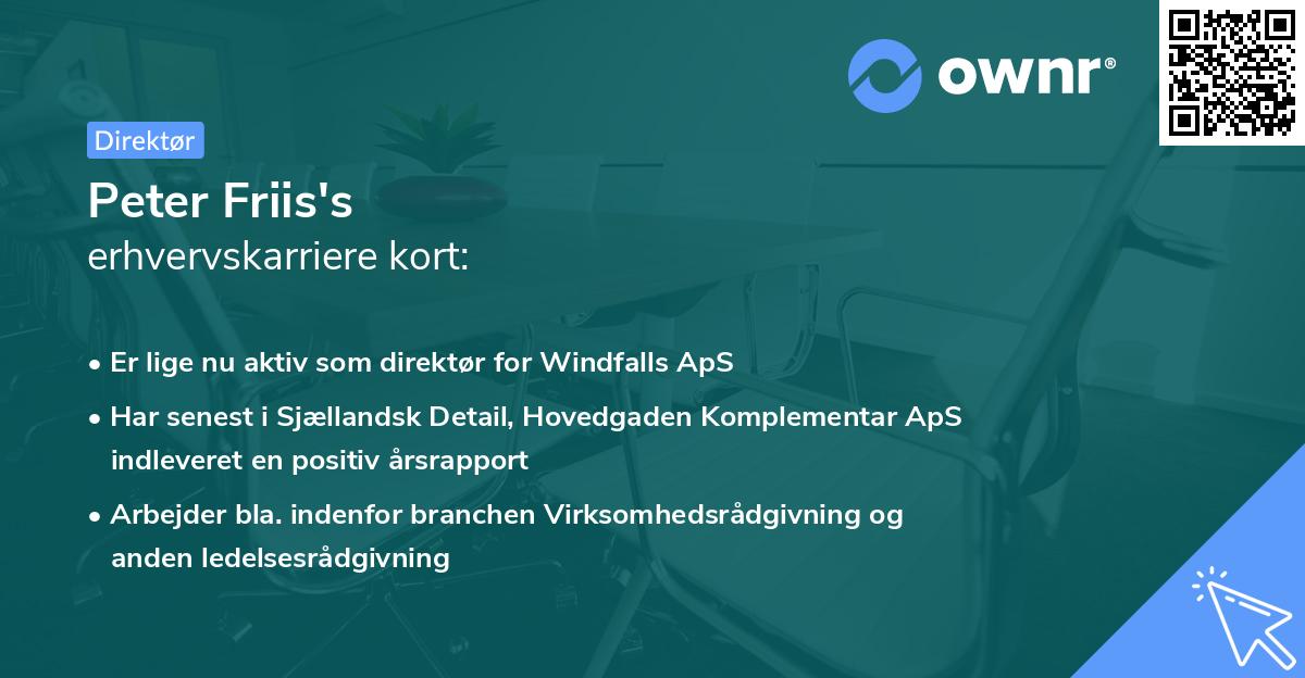 Peter Friis's erhvervskarriere kort