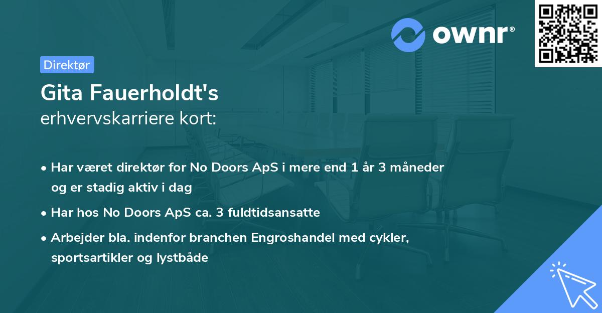 Gita Fauerholdt's erhvervskarriere kort