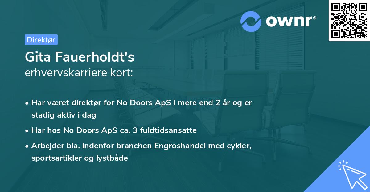 Gita Fauerholdt's erhvervskarriere kort