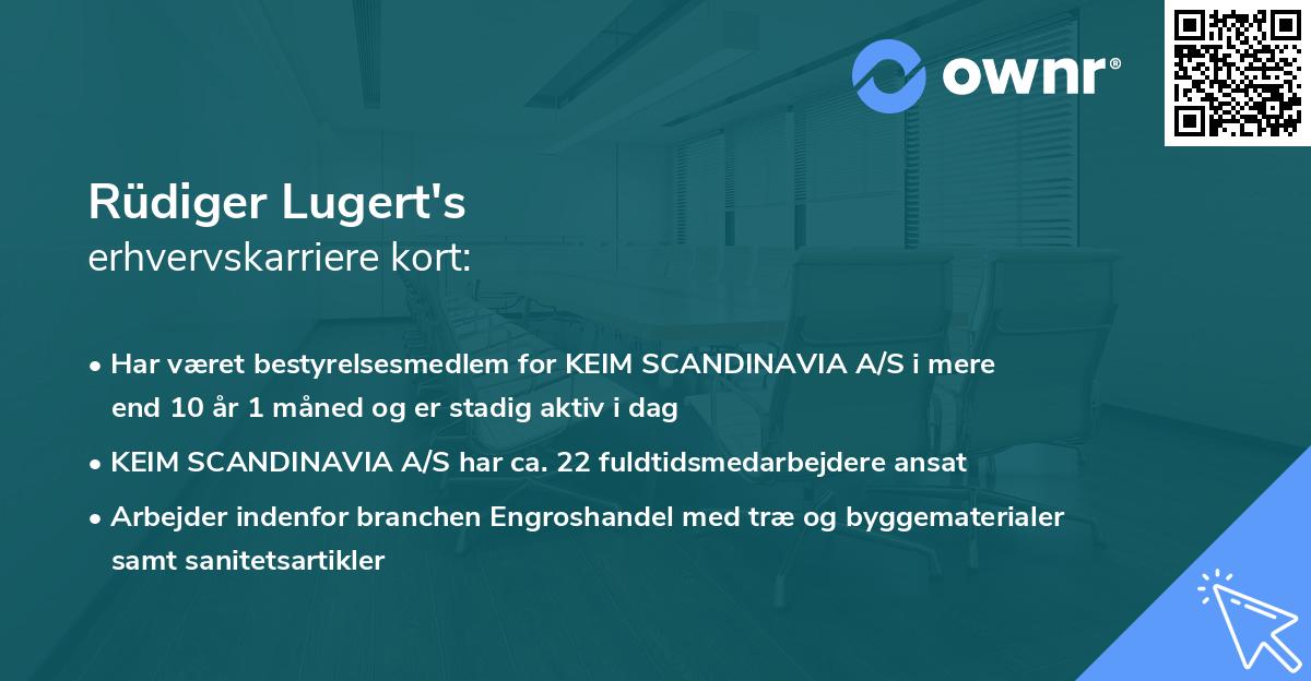 Rüdiger Lugert's erhvervskarriere kort