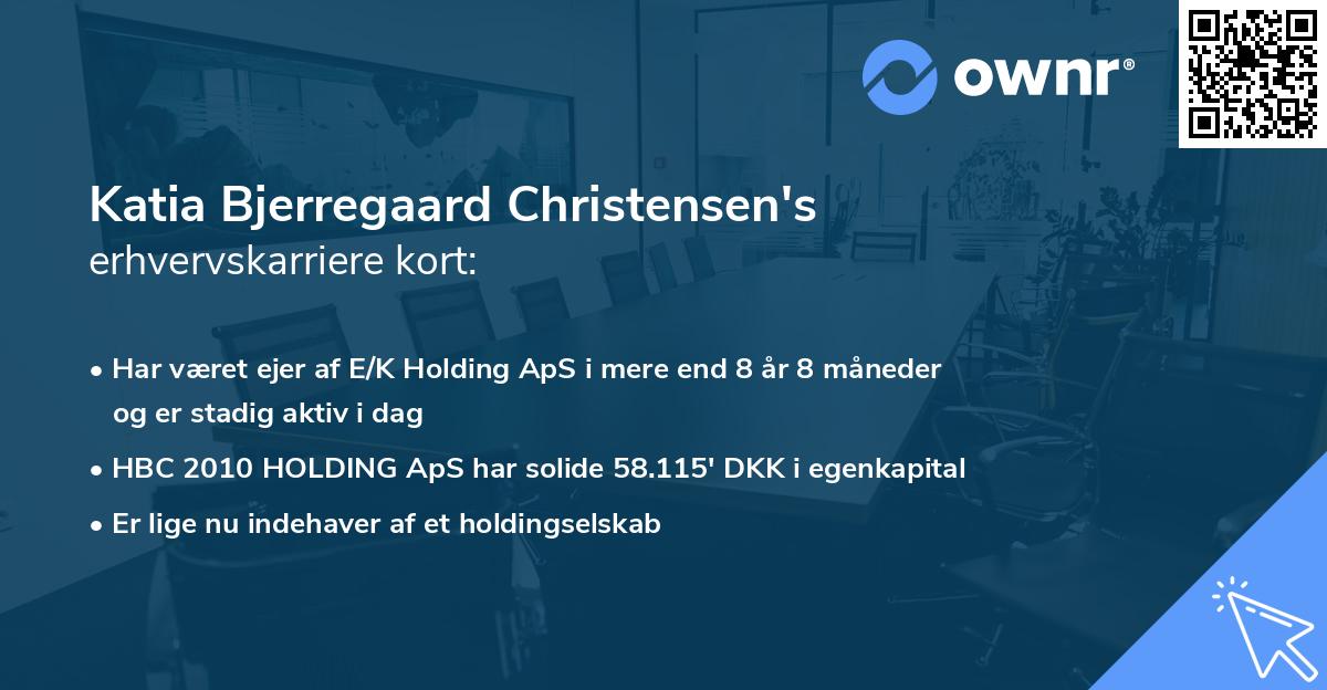 Katia Bjerregaard Christensen's erhvervskarriere kort