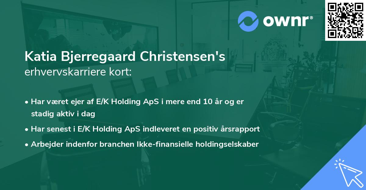 Katia Bjerregaard Christensen's erhvervskarriere kort