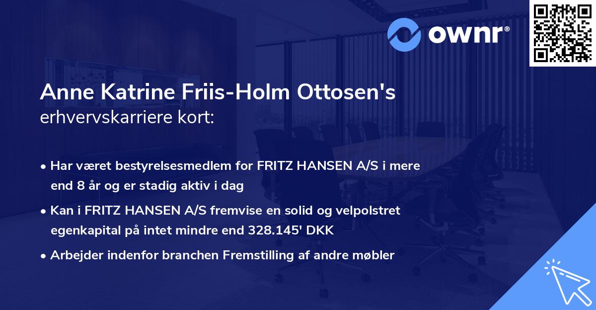 Anne Katrine Friis-Holm Ottosen's erhvervskarriere kort