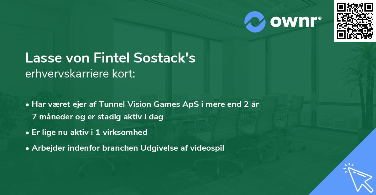 Lasse von Fintel Sostack's erhvervskarriere kort