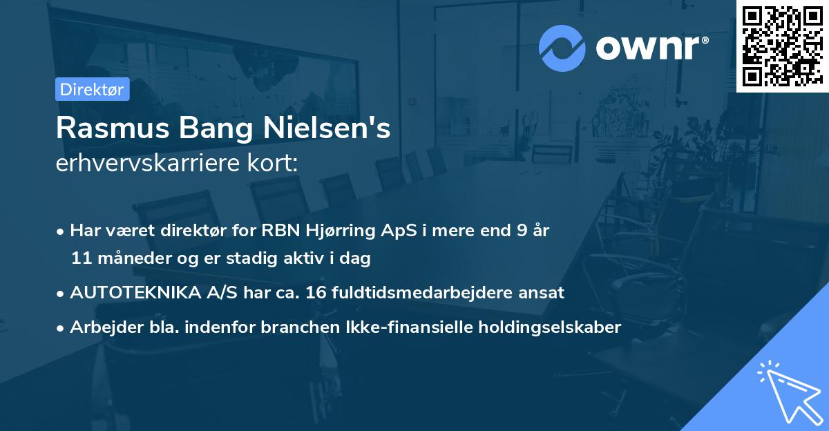 Rasmus Bang Nielsen's erhvervskarriere kort