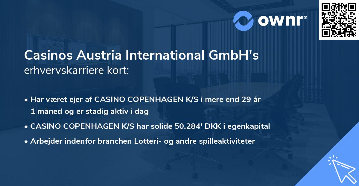 Casinos Austria International GmbH's erhvervskarriere kort