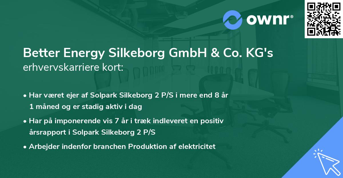 Better Energy Silkeborg GmbH & Co. KG's erhvervskarriere kort