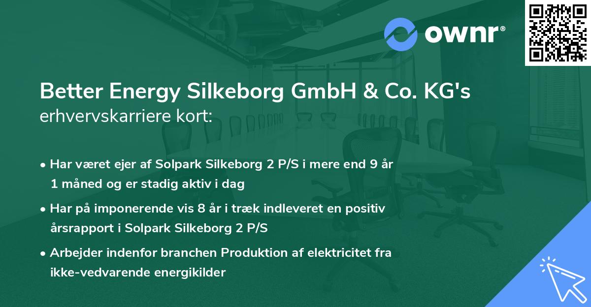 Better Energy Silkeborg GmbH & Co. KG's erhvervskarriere kort