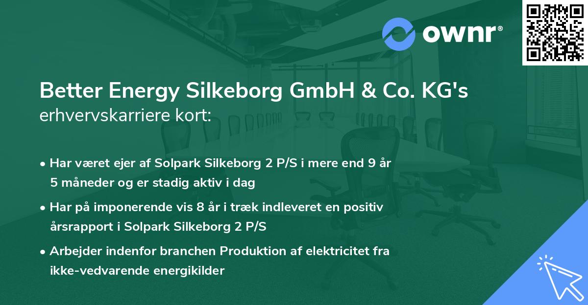 Better Energy Silkeborg GmbH & Co. KG's erhvervskarriere kort