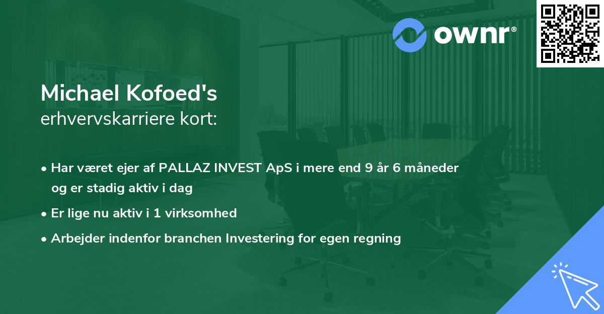 Michael Kofoed's erhvervskarriere kort