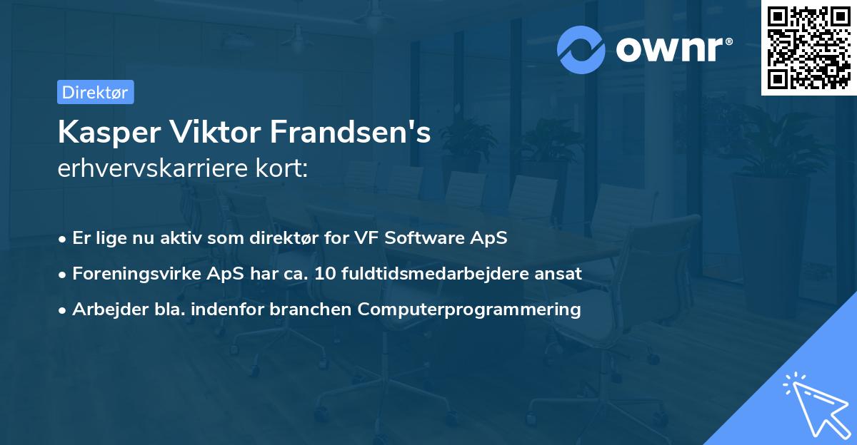 Kasper Viktor Frandsen's erhvervskarriere kort