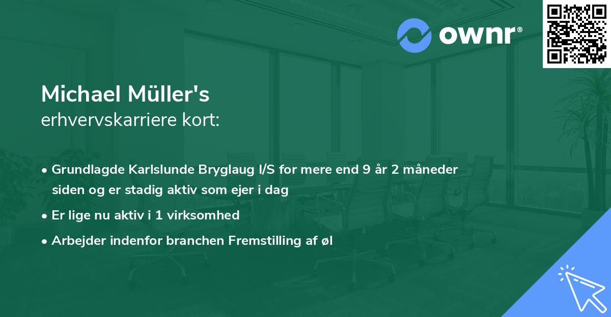 Michael Müller's erhvervskarriere kort