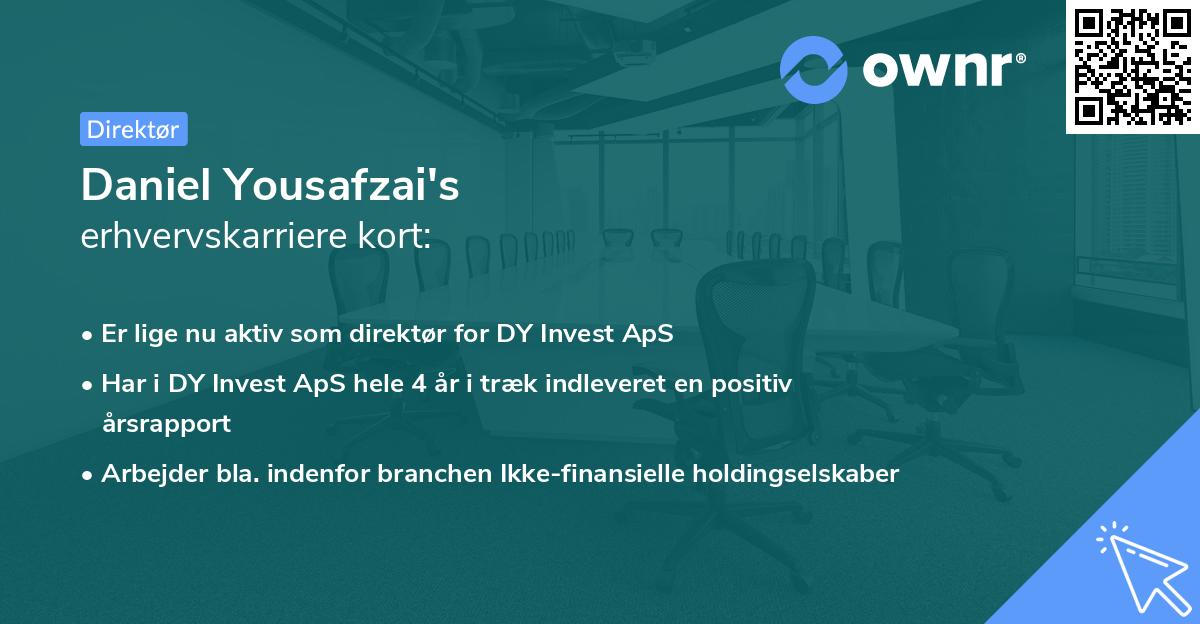 Daniel Yousafzai's erhvervskarriere kort