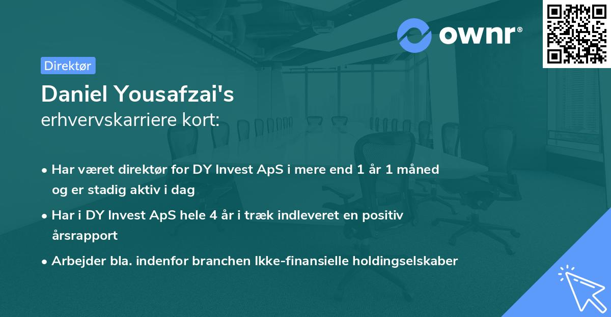 Daniel Yousafzai's erhvervskarriere kort