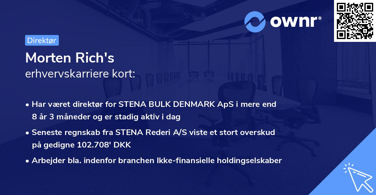 Morten Rich's erhvervskarriere kort
