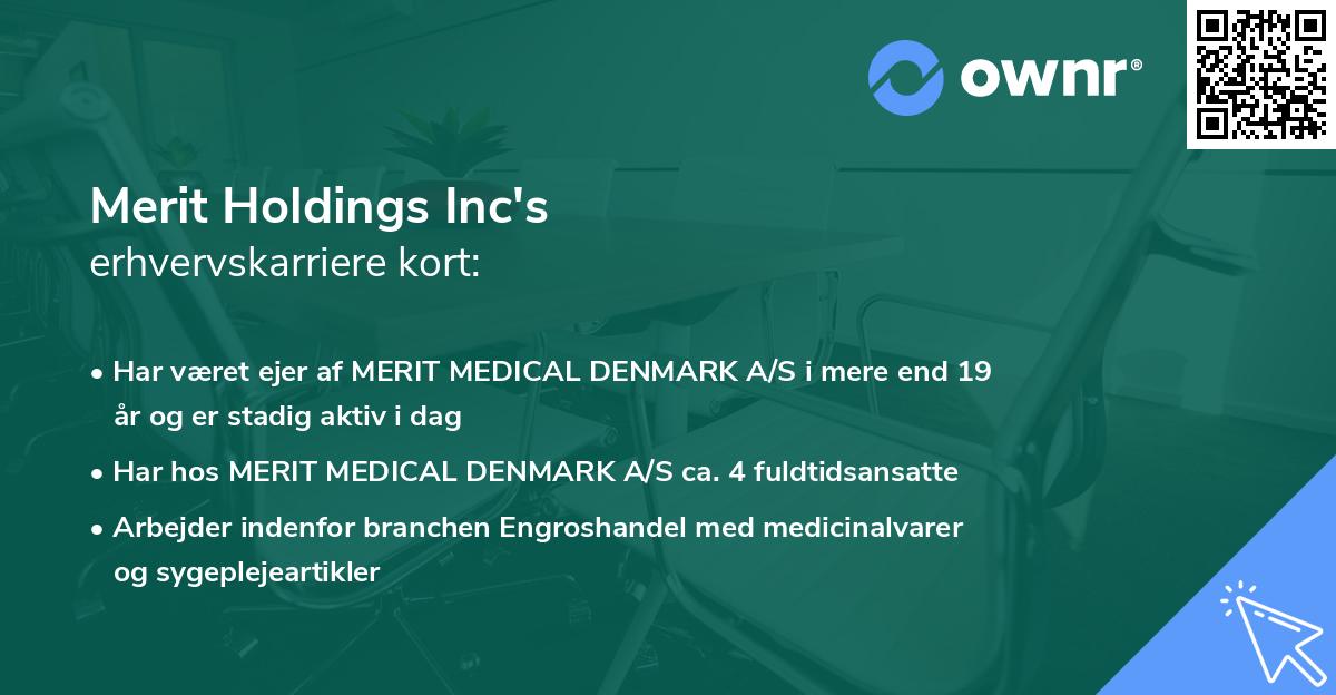 Merit Holdings Inc's erhvervskarriere kort