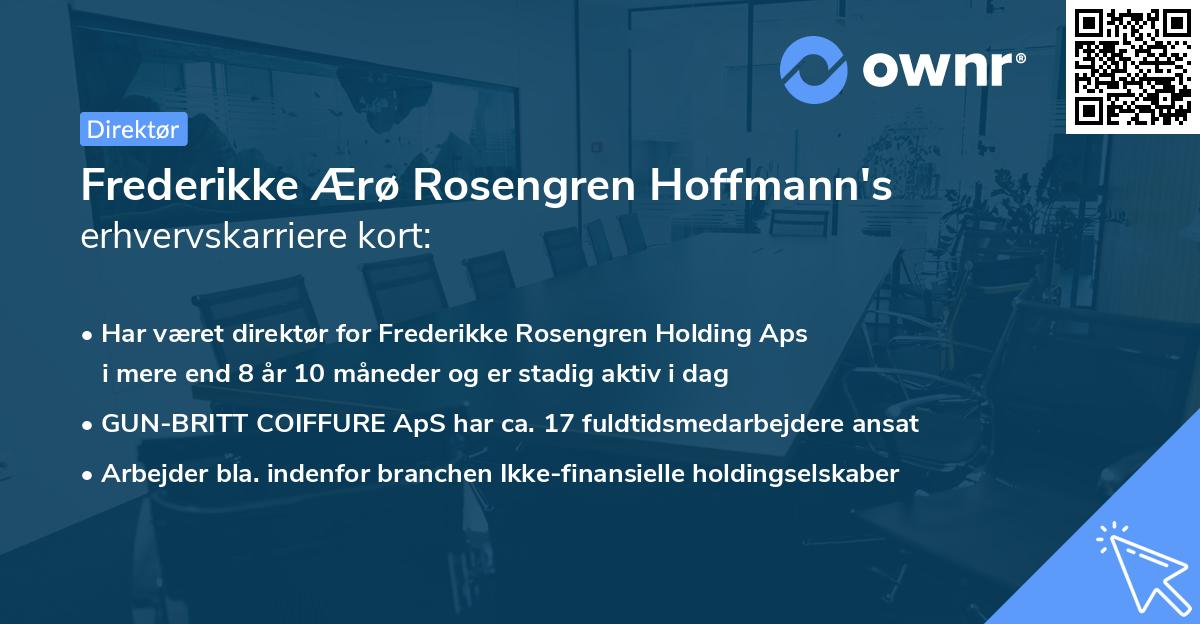 Frederikke Ærø Rosengren Hoffmann's erhvervskarriere kort
