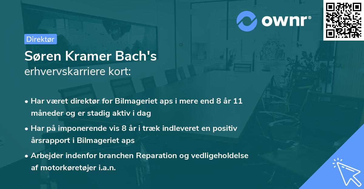 Søren Kramer Bach's erhvervskarriere kort