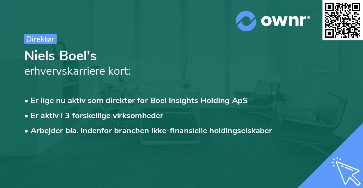 Niels Boel's erhvervskarriere kort