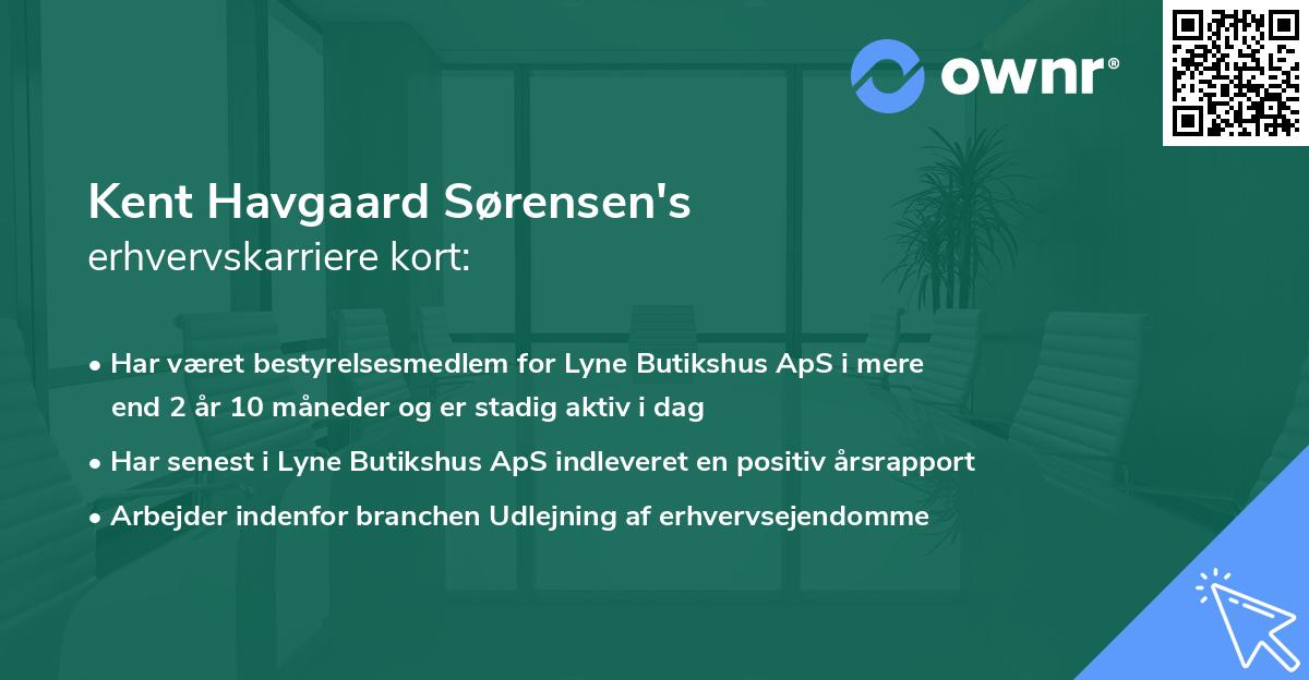 Kent Havgaard Sørensen's erhvervskarriere kort