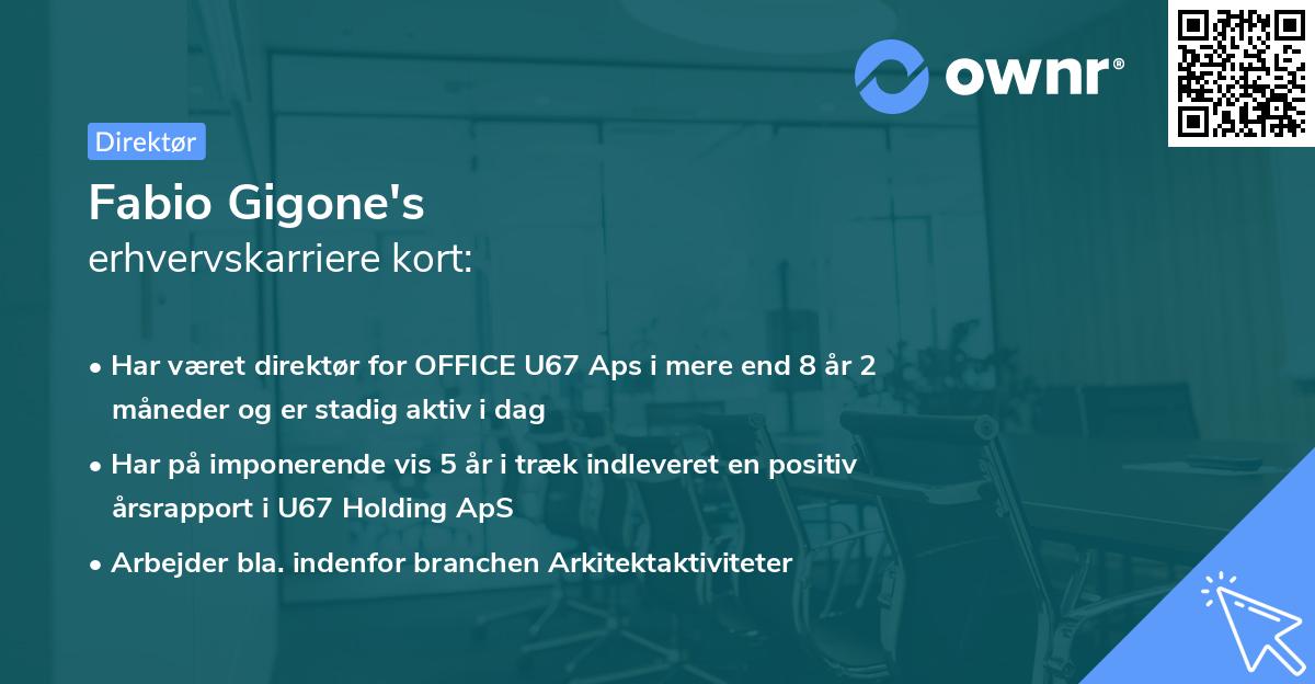 Fabio Gigone's erhvervskarriere kort