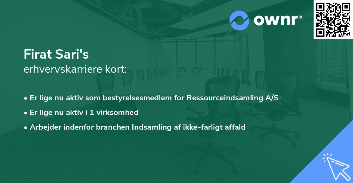 Firat Sari's erhvervskarriere kort