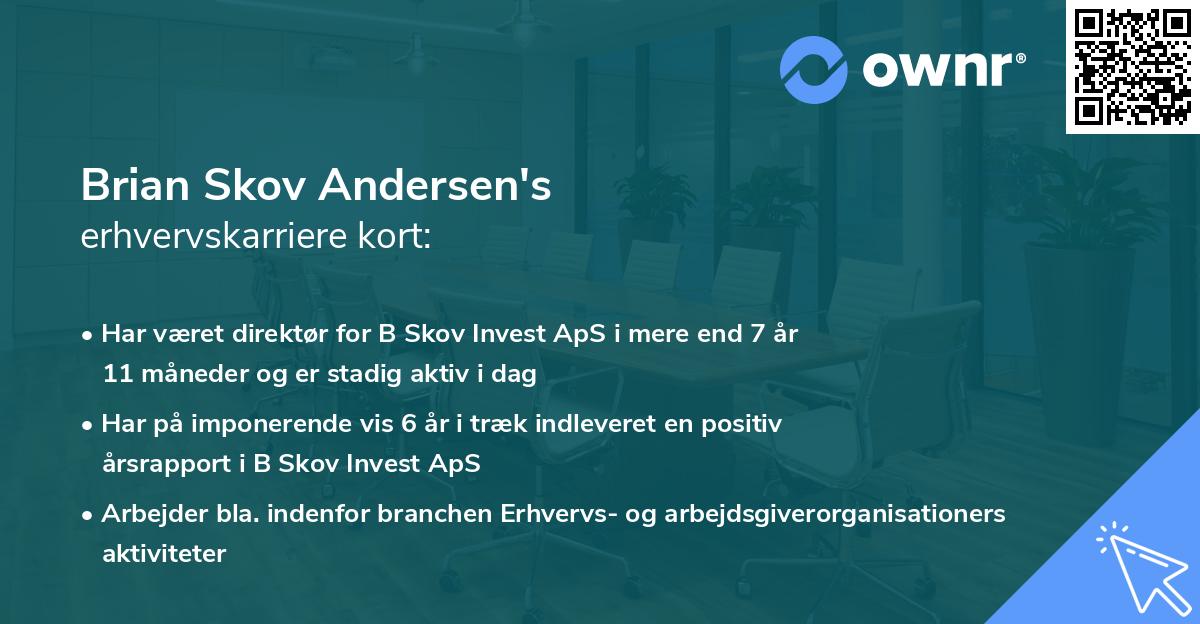 Brian Skov Andersen's erhvervskarriere kort