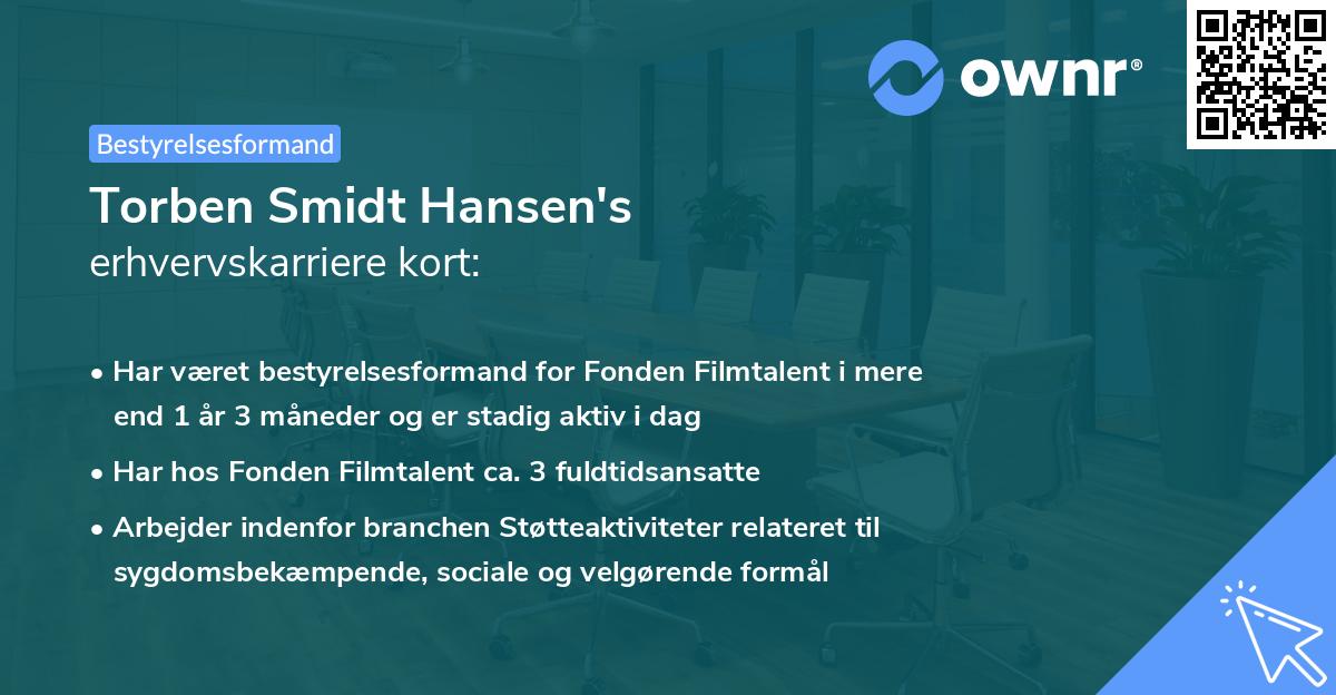 Torben Smidt Hansen's erhvervskarriere kort