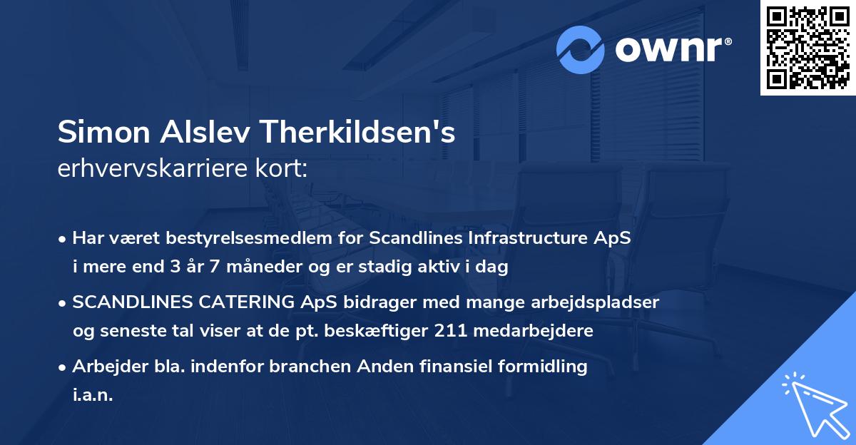 Simon Alslev Therkildsen's erhvervskarriere kort