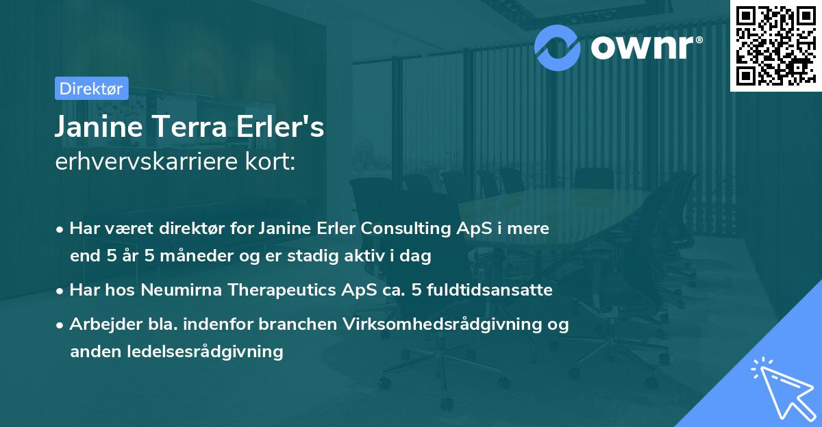 Janine Terra Erler's erhvervskarriere kort