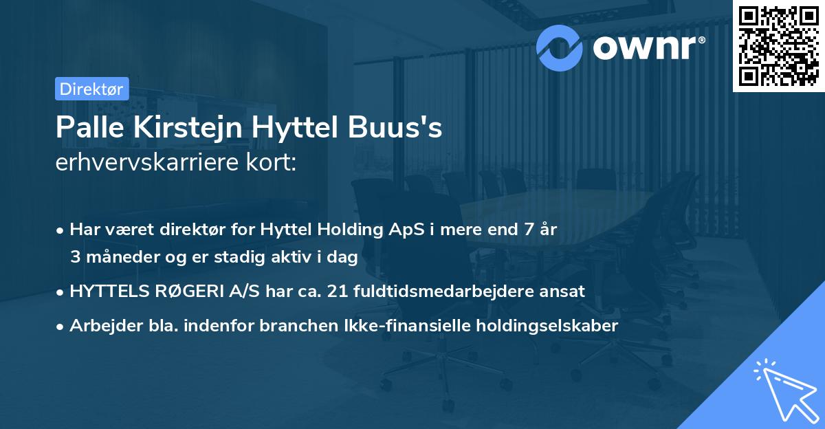 Palle Kirstejn Hyttel Buus's erhvervskarriere kort