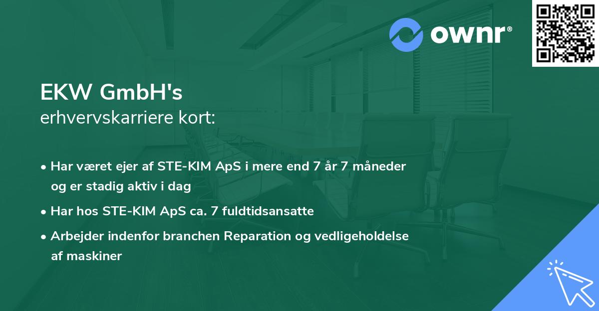 EKW GmbH's erhvervskarriere kort