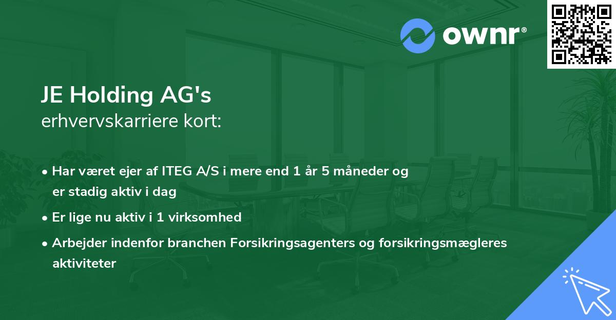 JE Holding AG's erhvervskarriere kort