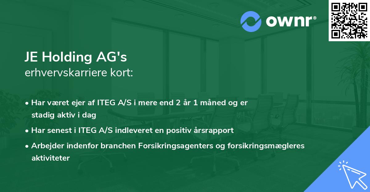JE Holding AG's erhvervskarriere kort