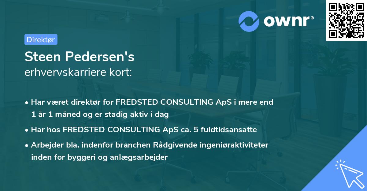 Steen Pedersen's erhvervskarriere kort