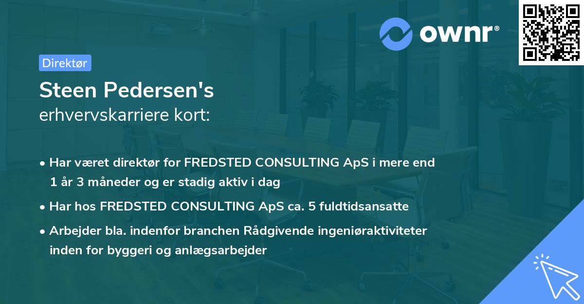 Steen Pedersen's erhvervskarriere kort