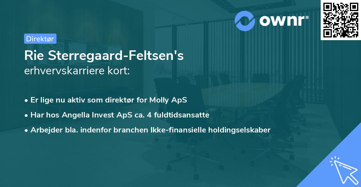 Rie Sterregaard-Feltsen's erhvervskarriere kort