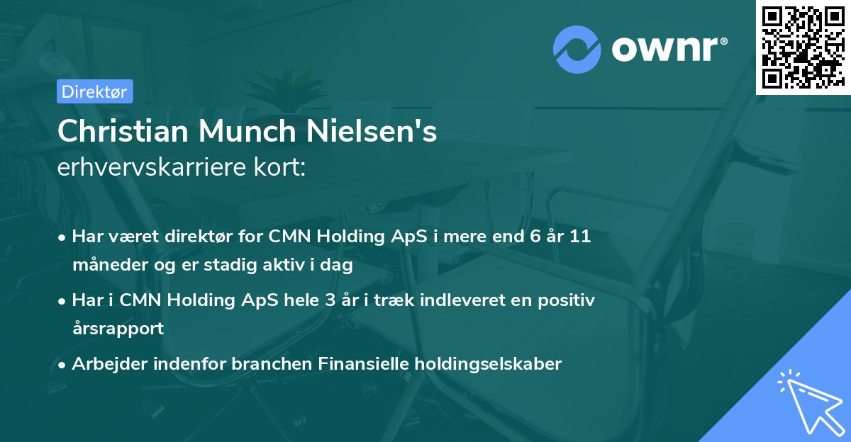 Christian Munch Nielsen's erhvervskarriere kort