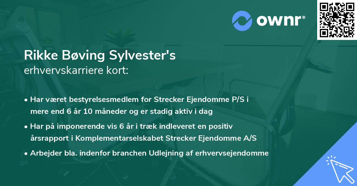 Rikke Bøving Sylvester's erhvervskarriere kort