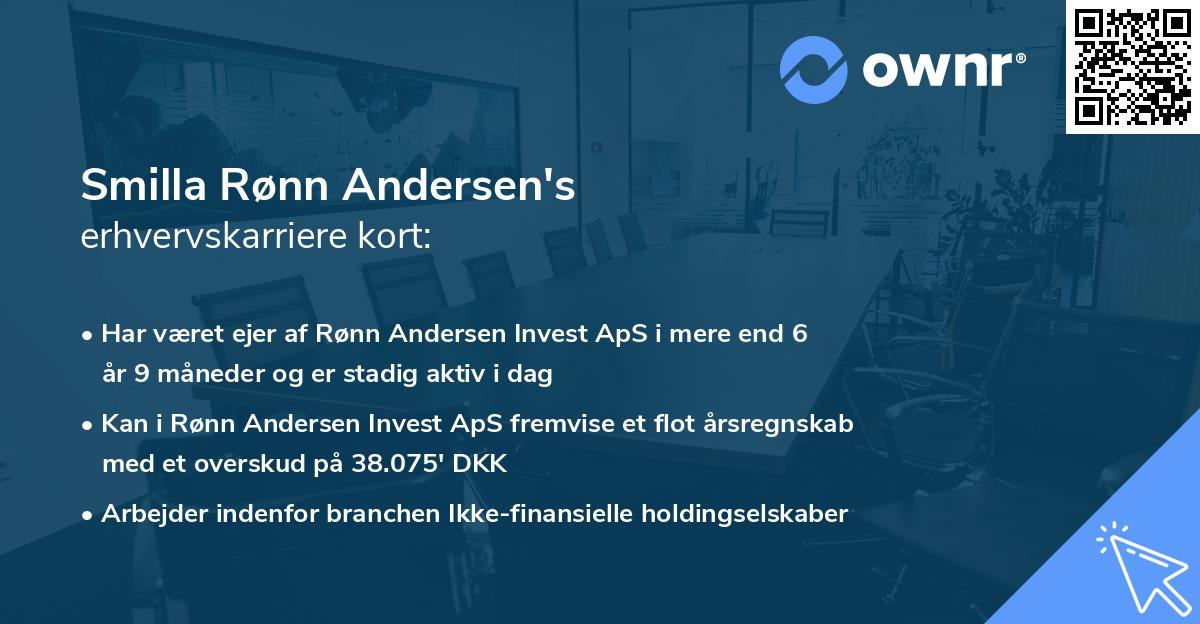 Smilla Rønn Andersen's erhvervskarriere kort